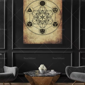 Metatrons Cube Print, Occult Wall Art Decor, Pagan Wicca Poster, Prayer Decor , Witchcraft Print Art