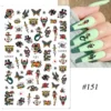 Nail Decals Self Adhesive Slider 3D Black Nail Stickers Dragon Snake Gothic Style