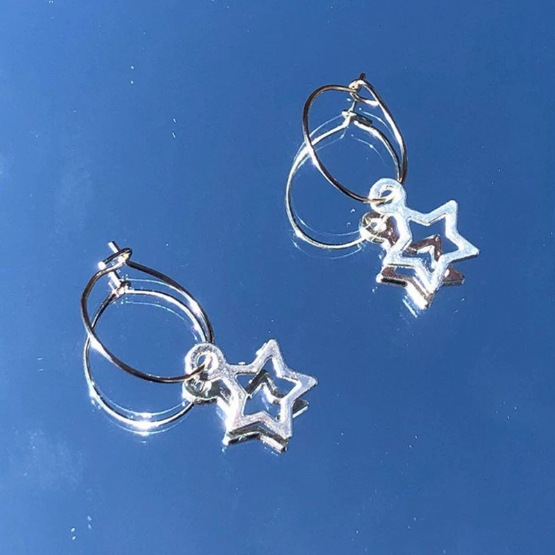 New Star Earrings Moon Goddess Earrings Stars Children's Gifts Witchcraft Gifts Modern Witch Necklace Stars Charm Earrings - Image 4