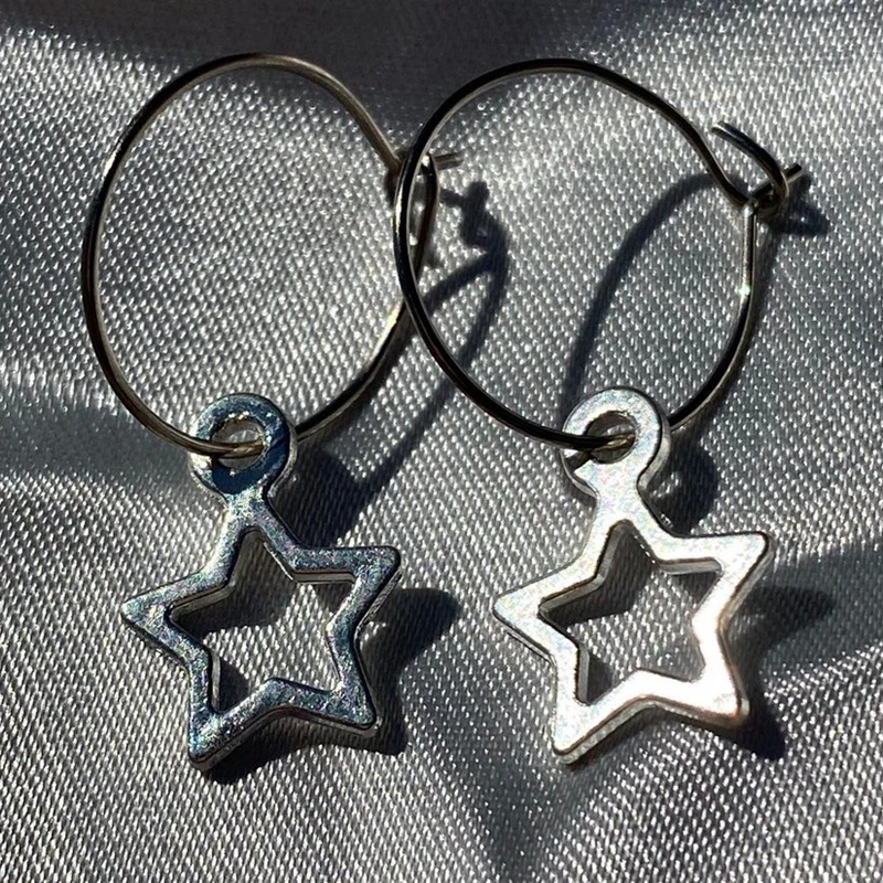 New Star Earrings Moon Goddess Earrings Stars Children's Gifts Witchcraft Gifts Modern Witch Necklace Stars Charm Earrings