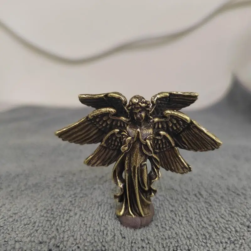 Vintage Angel Witch Insect Animal Statue Brass Metal Figurine Mini Sculpture Desktop Ornament Home Decor Craft Gift - Image 2