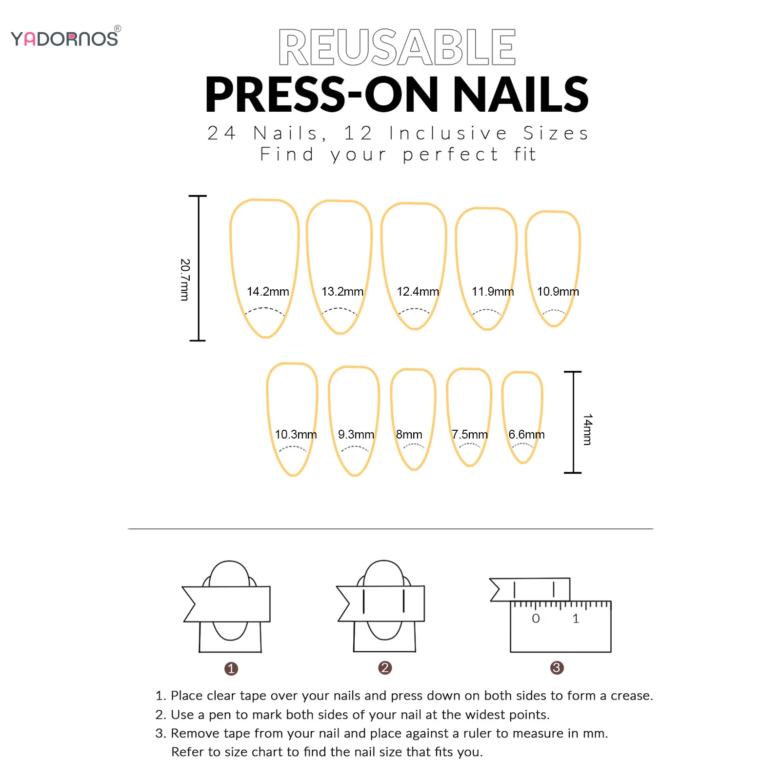 24pcs Sweet Cool Gothic Style False Nails Gradient Smudging Black Long Stiletto Fake Nail With Metal Love Heart Press On Nails - Image 6