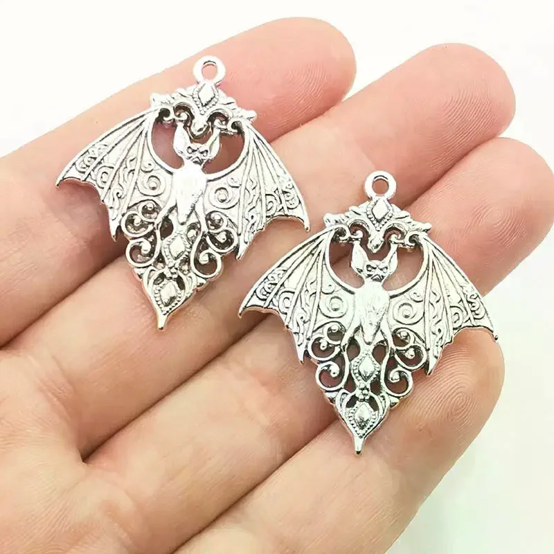 4pcs Gothic Vampire Bat Charm Retro Bat Halloween Pendant Designer Charms For Jewelry Making DIY Jewelry Findings - Image 3