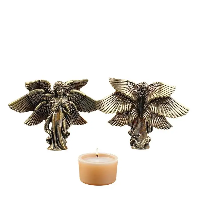 Vintage Angel Witch Insect Animal Statue Brass Metal Figurine Mini Sculpture Desktop Ornament Home Decor Craft Gift - Image 6