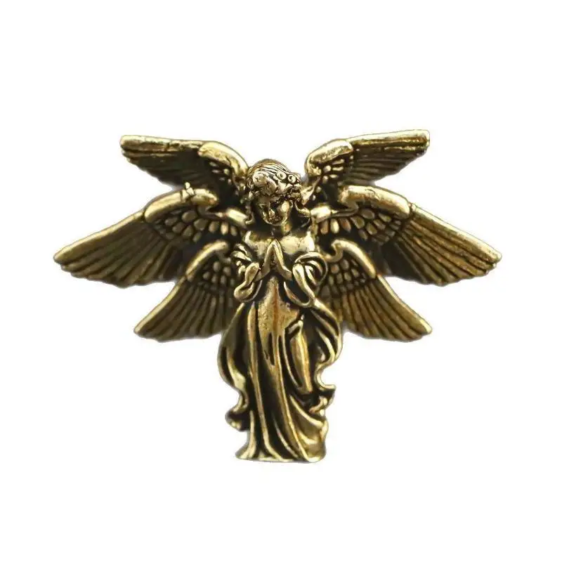 Vintage Angel Witch Insect Animal Statue Brass Metal Figurine Mini Sculpture Desktop Ornament Home Decor Craft Gift - Image 5