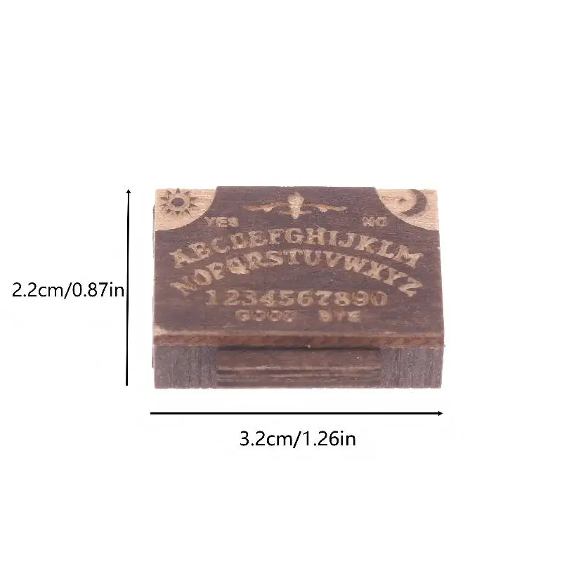 Retro Mini Wooden Ouija Board Micro Landscape Scene Drawer Desktop Decor Witchcraft Room Props for Spiritual Gift Ideas - Image 6