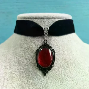 Gothic Vampire Cameo Pendant Choker Velvet Necklace For Women Fashion Witchcraft Jewelry Choker Gifts