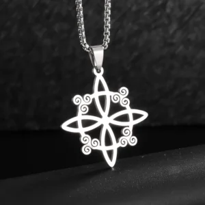 Witches Celtic Knot Triskele Triskelion Necklace for Men's Stainless Steel Witchcraft Paranormal Protection Symbol Jewelry