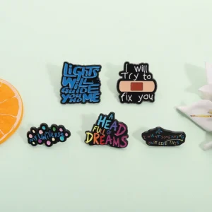 Creative music series brooch Coldplay band souvenir metal accessories badge accessories wholesale