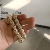 Elastic White Skull Beaded Bracelet Retro Gothic Style Handmade Wrist Ornament for Men Women Halloween Trend Decor