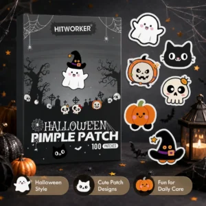 Halloween Blemish Cover Patches, Cute Ghost Cat Pumpkin Skull Designs, Easy-to-Use Face Stickers, Fun Daily Beauty Accessory, Ha