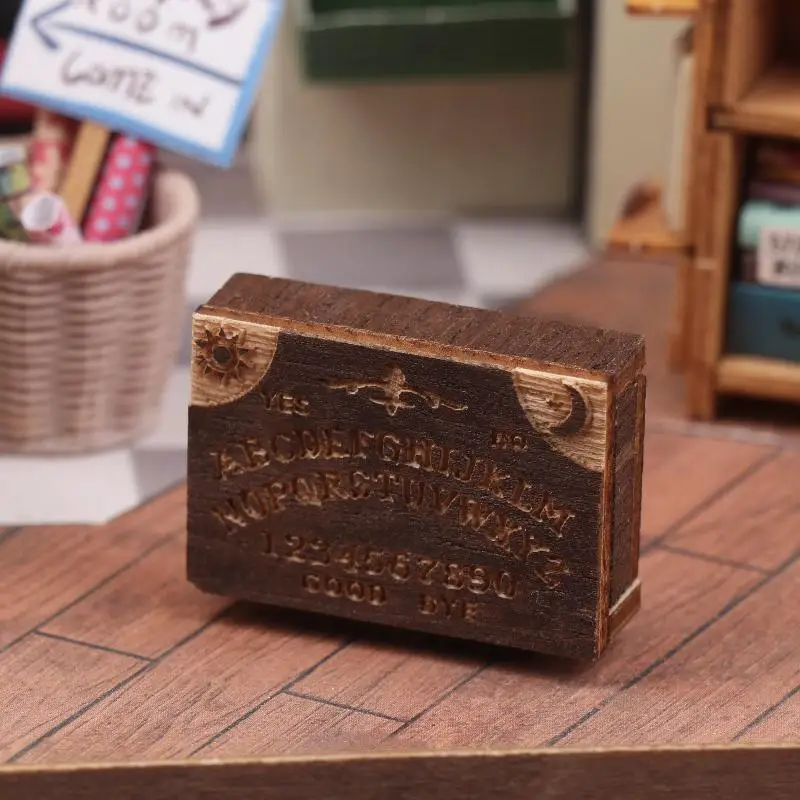 Retro Mini Wooden Ouija Board Micro Landscape Scene Drawer Desktop Decor Witchcraft Room Props for Spiritual Gift Ideas - Image 5