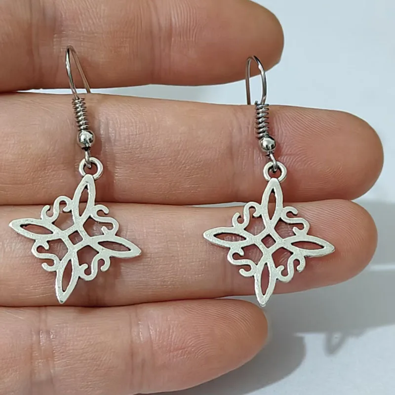 1pair Retro Witch Knot Ms. Fashion Jewelry Craft Amulet Earrings - Image 2