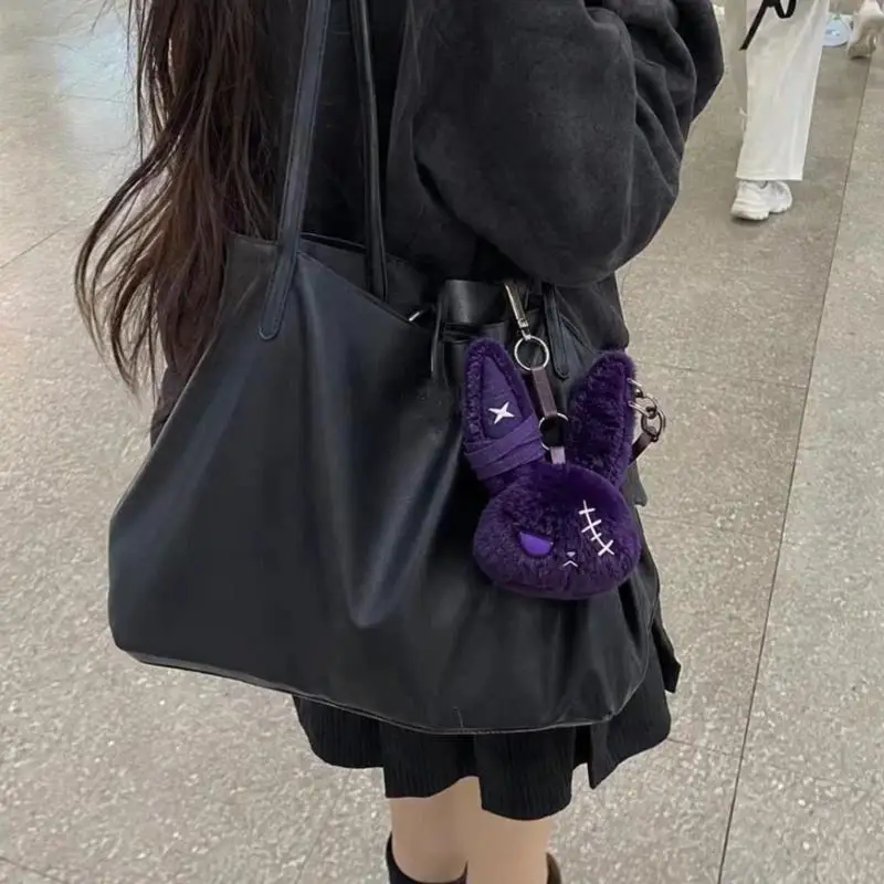 Gothic Dark Bunny Plush Keychain Bandage Wound Rabbit Doll Pendant Cute Backpack - Image 3