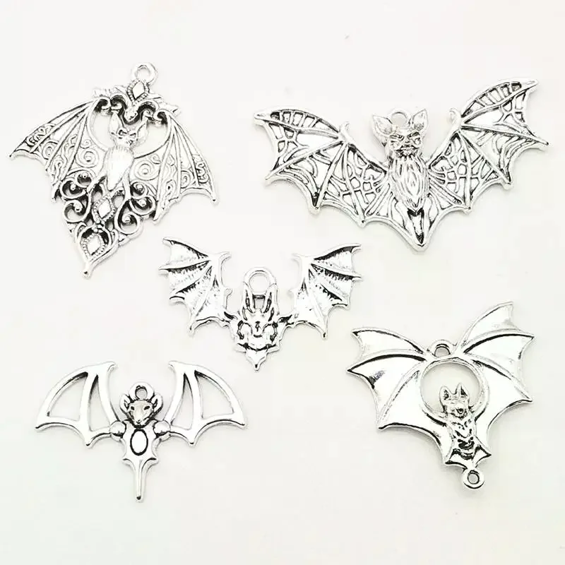 4pcs Gothic Vampire Bat Charm Retro Bat Halloween Pendant Designer Charms For Jewelry Making DIY Jewelry Findings - Image 2